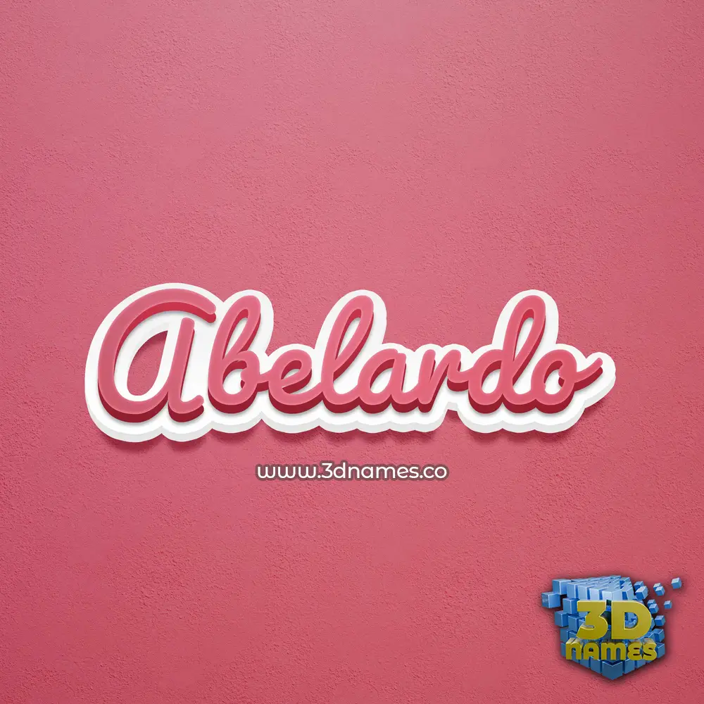 abelardo in Red Scribble style - 3D name wallpaper
