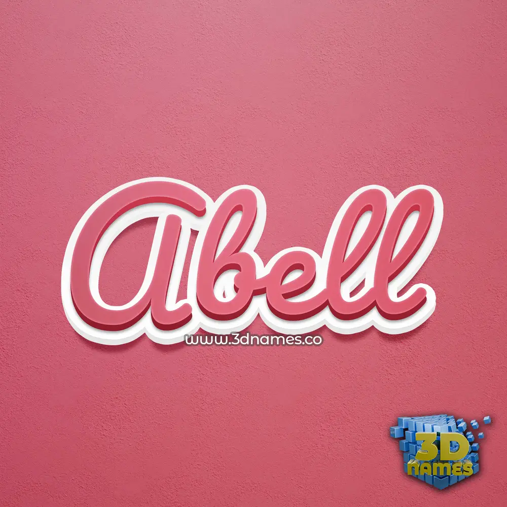 abell in Red Scribble style - 3D name wallpaper