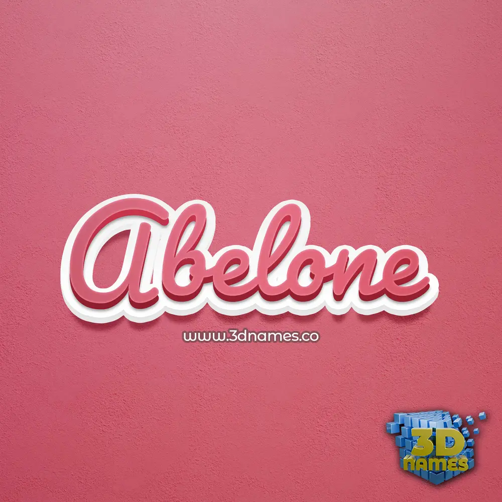 abelone in Red Scribble style - 3D name wallpaper