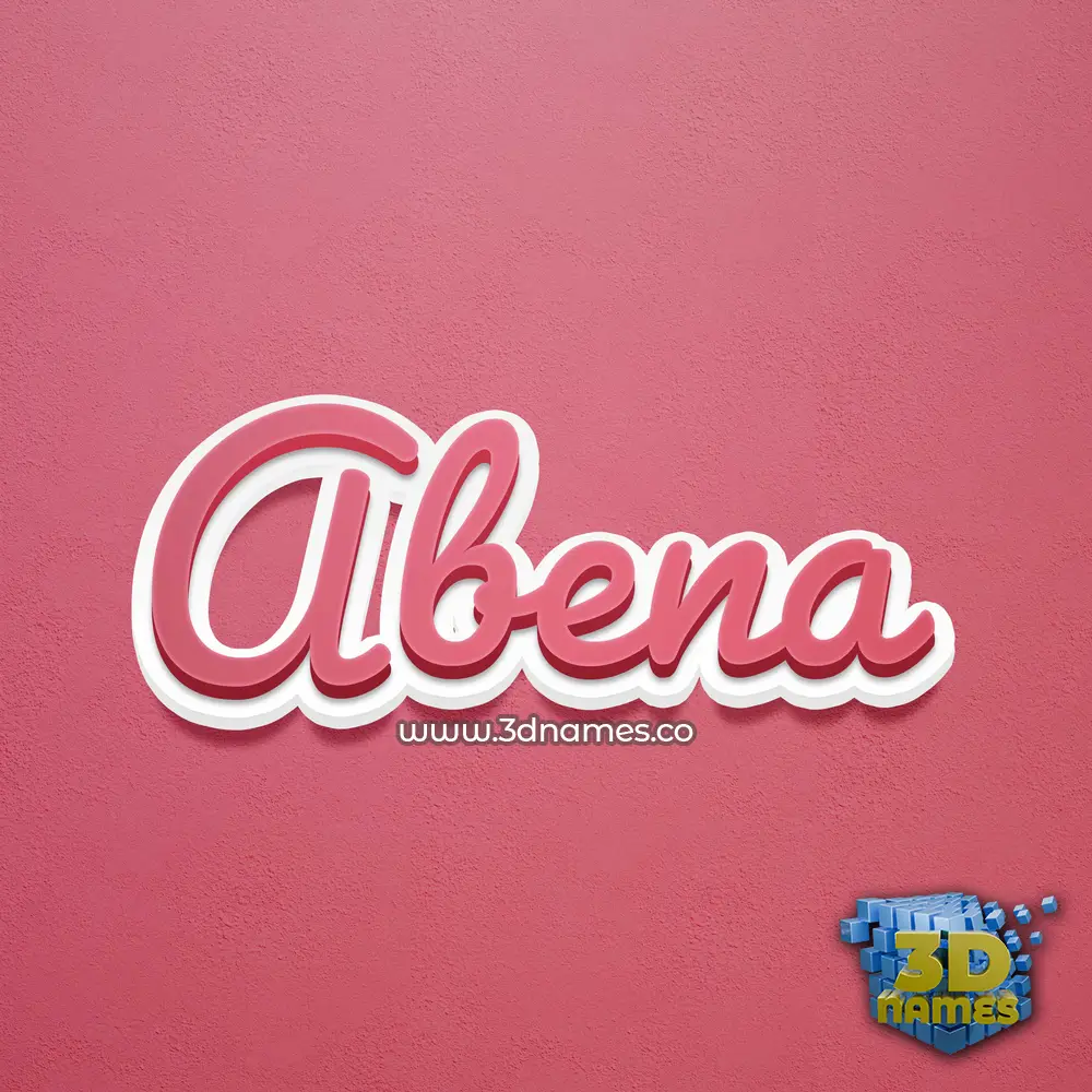 abena in Red Scribble style - 3D name wallpaper