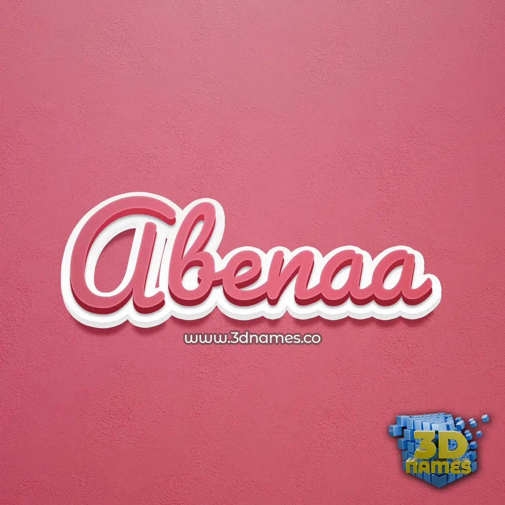 abenaa in Red Scribble style - 3D name wallpaper