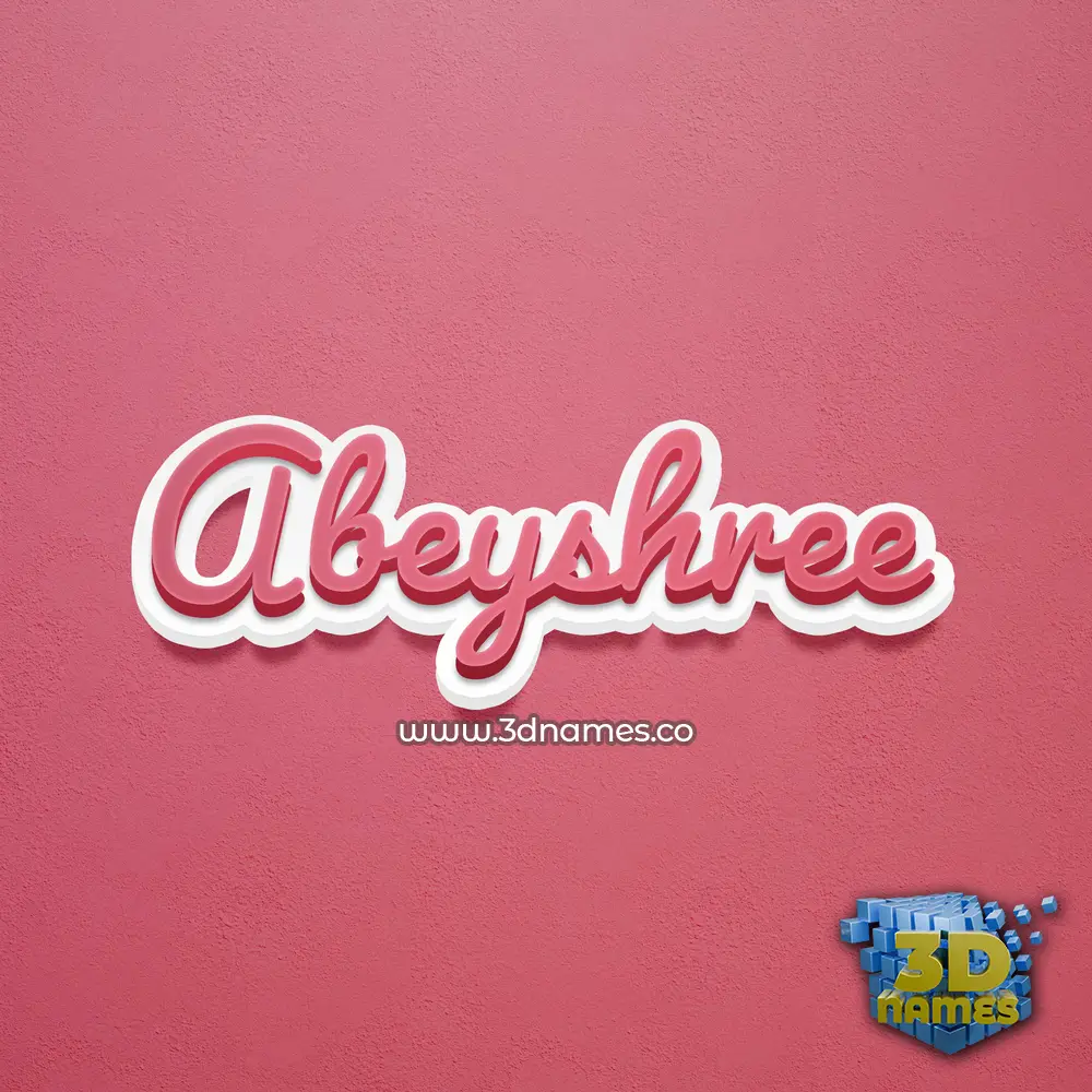 abeyshree in Red Scribble style - 3D name wallpaper