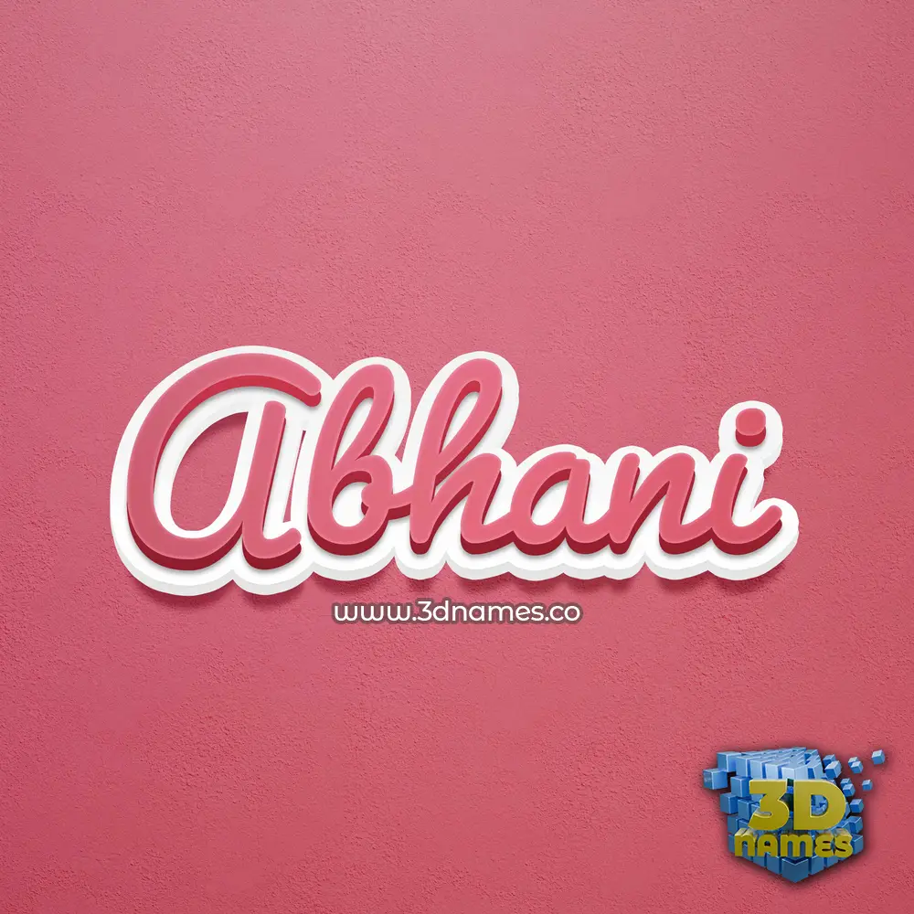 abhani in Red Scribble style - 3D name wallpaper