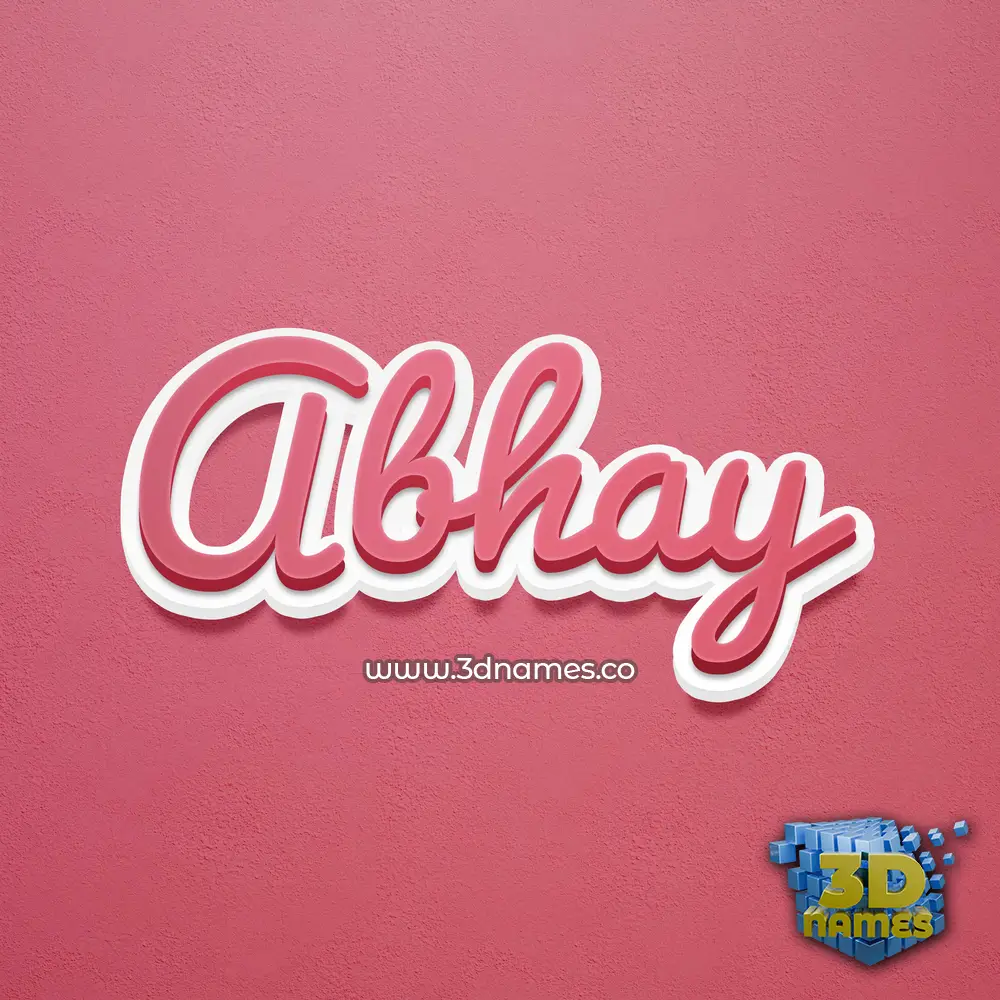 abhay in Red Scribble style - 3D name wallpaper