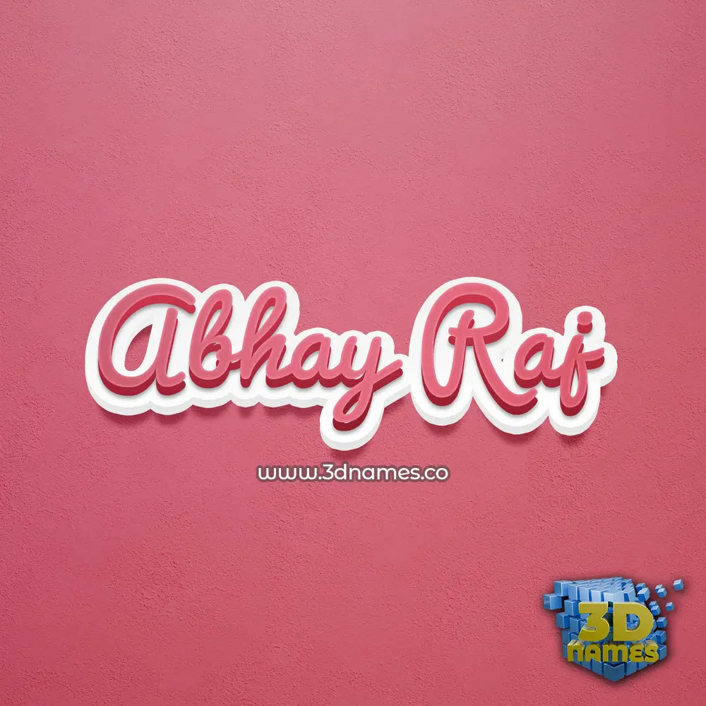 abhay raj in Red Scribble style - 3D name wallpaper