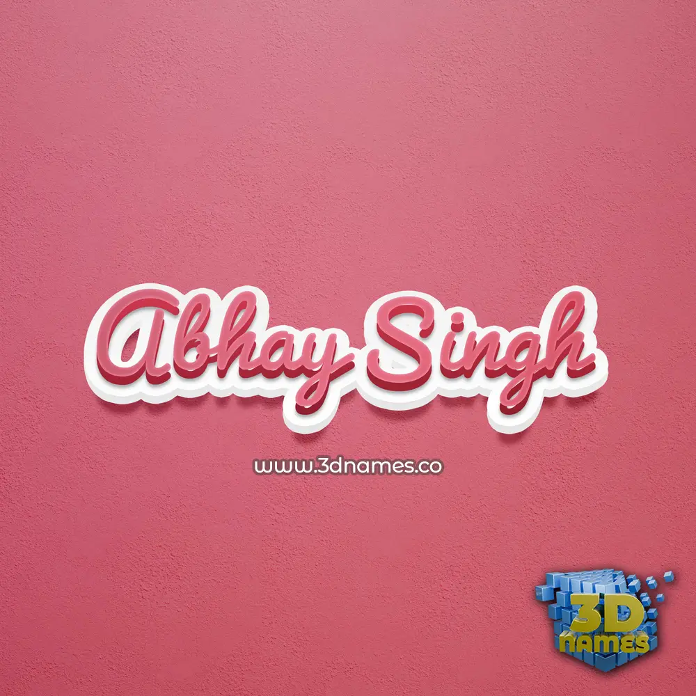 abhay singh in Red Scribble style - 3D name wallpaper