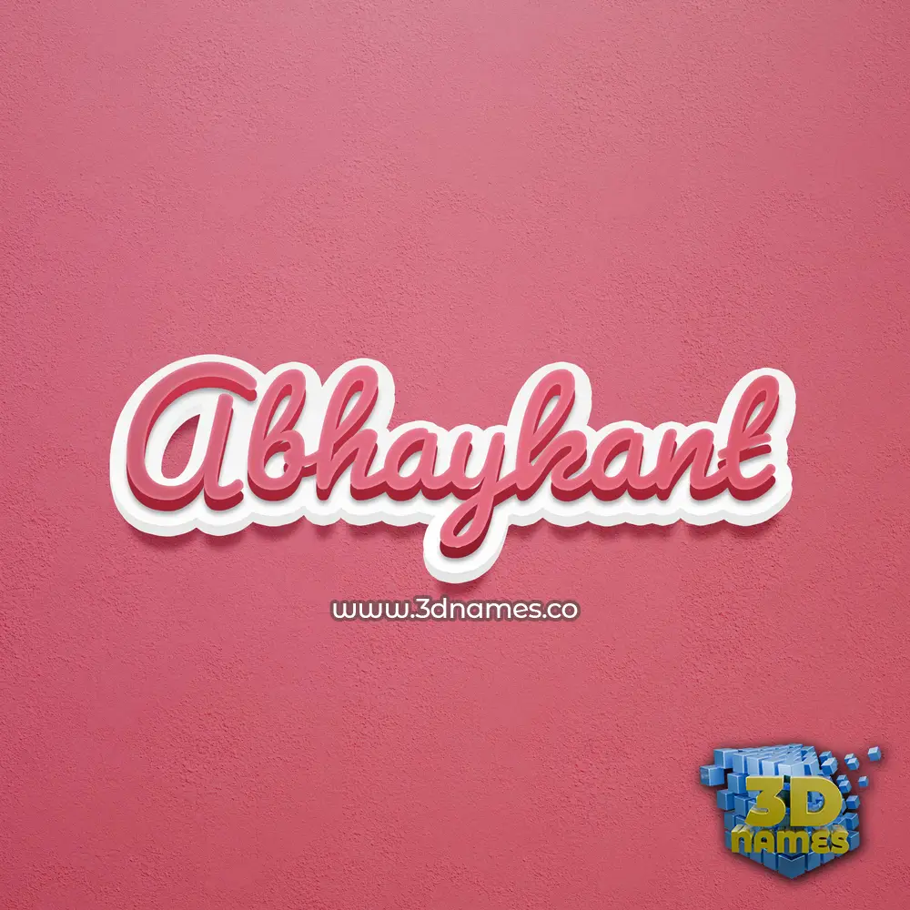 abhaykant in Red Scribble style - 3D name wallpaper