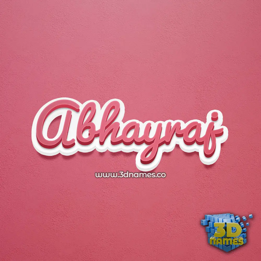 abhayraj in Red Scribble style - 3D name wallpaper