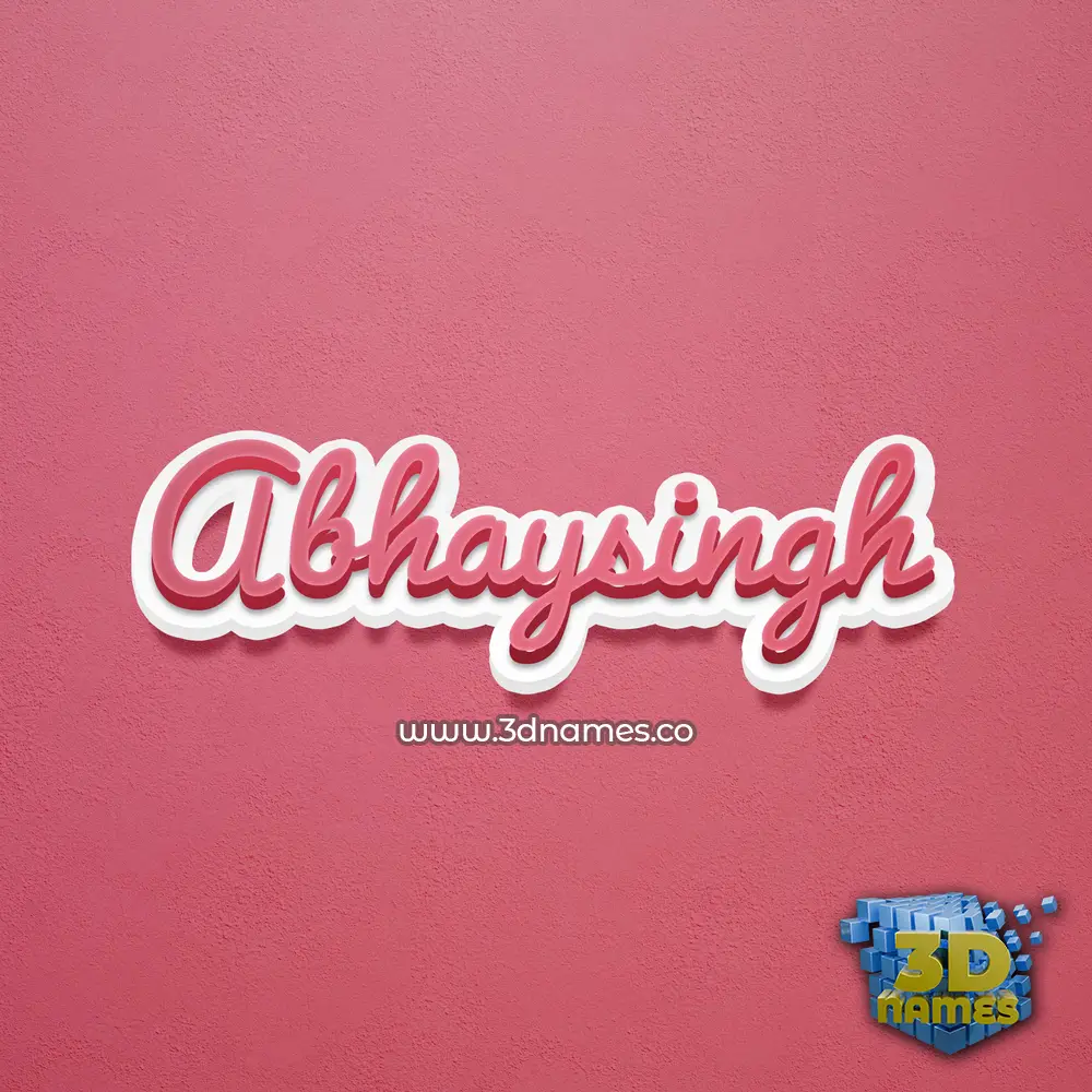 abhaysingh in Red Scribble style - 3D name wallpaper