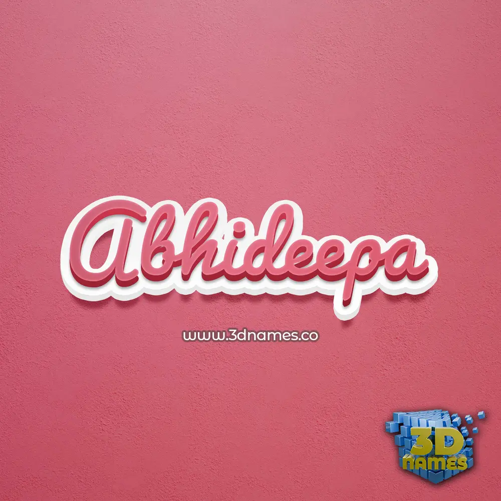 abhideepa in Red Scribble style - 3D name wallpaper