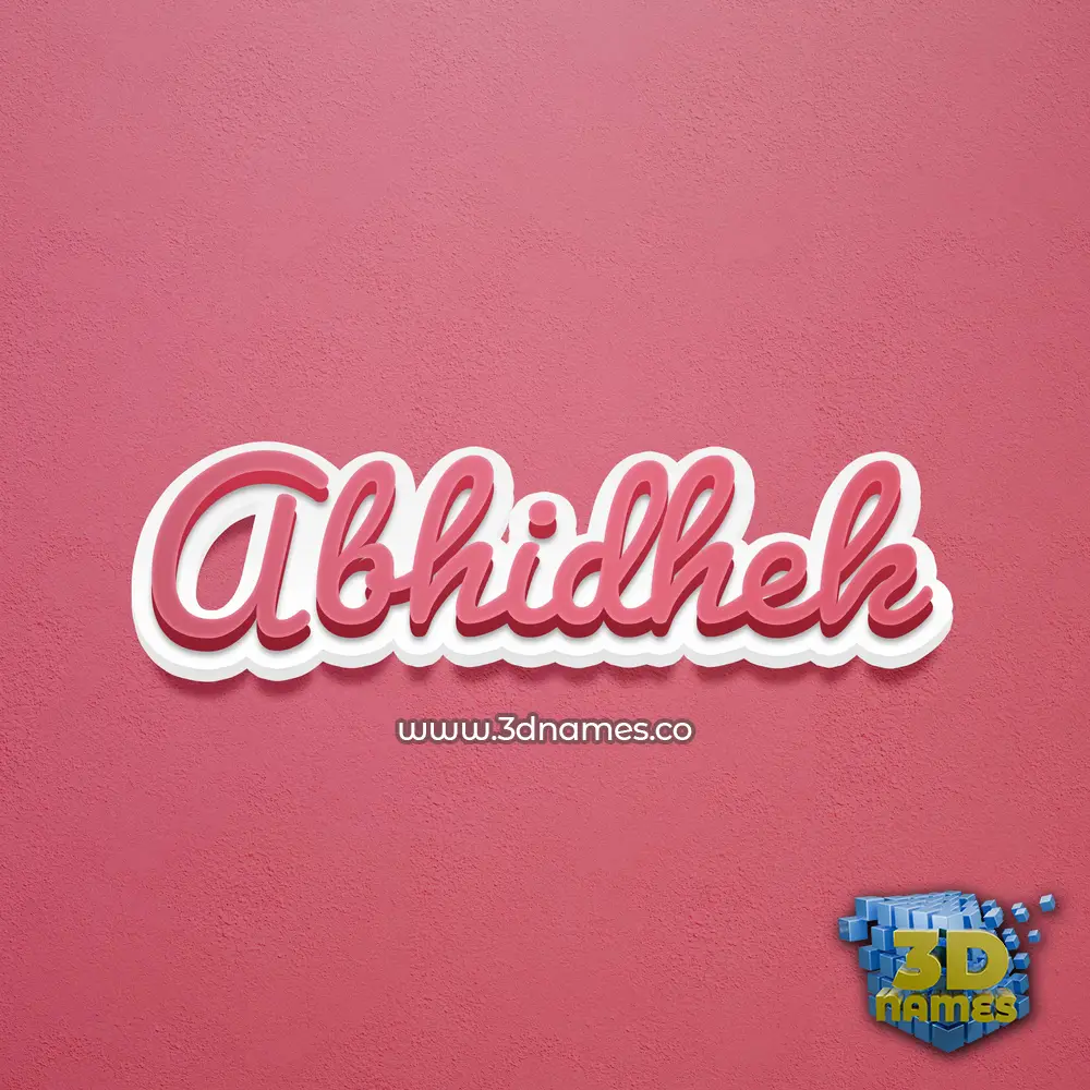 abhidhek in Red Scribble style - 3D name wallpaper