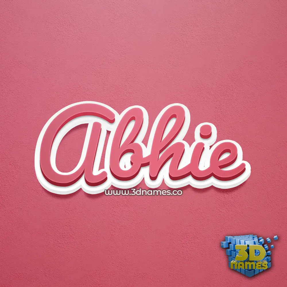 abhie in Red Scribble style - 3D name wallpaper