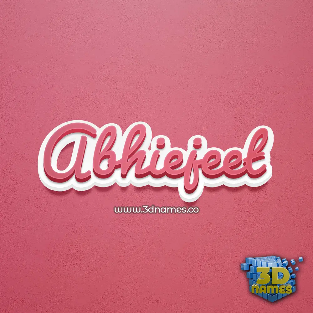 abhiejeet in Red Scribble style - 3D name wallpaper