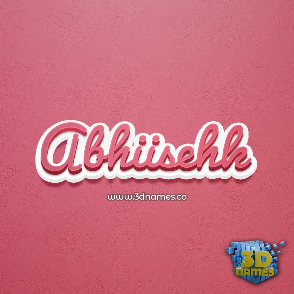 abhiisehk in Red Scribble style - 3D name wallpaper