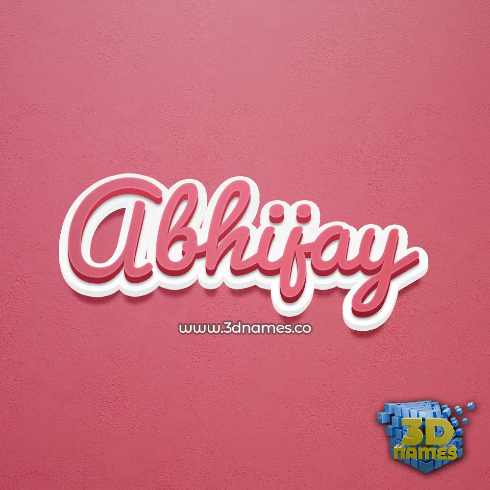 abhijay in Red Scribble style - 3D name wallpaper