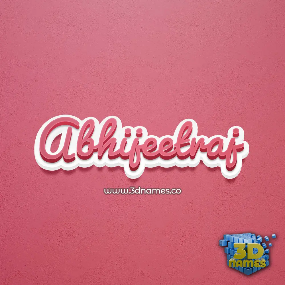 abhijeetraj in Red Scribble style - 3D name wallpaper
