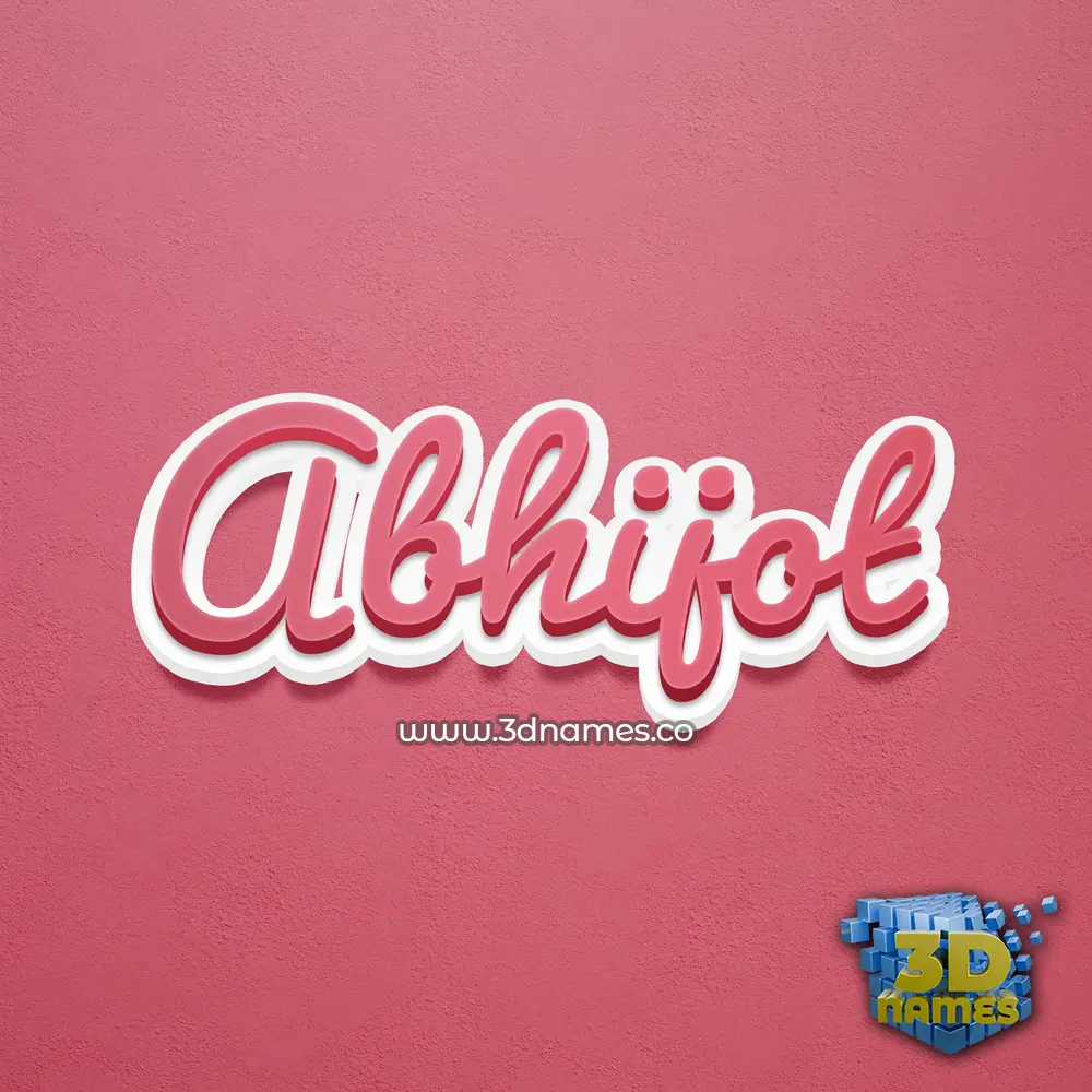 abhijot in Red Scribble style - 3D name wallpaper