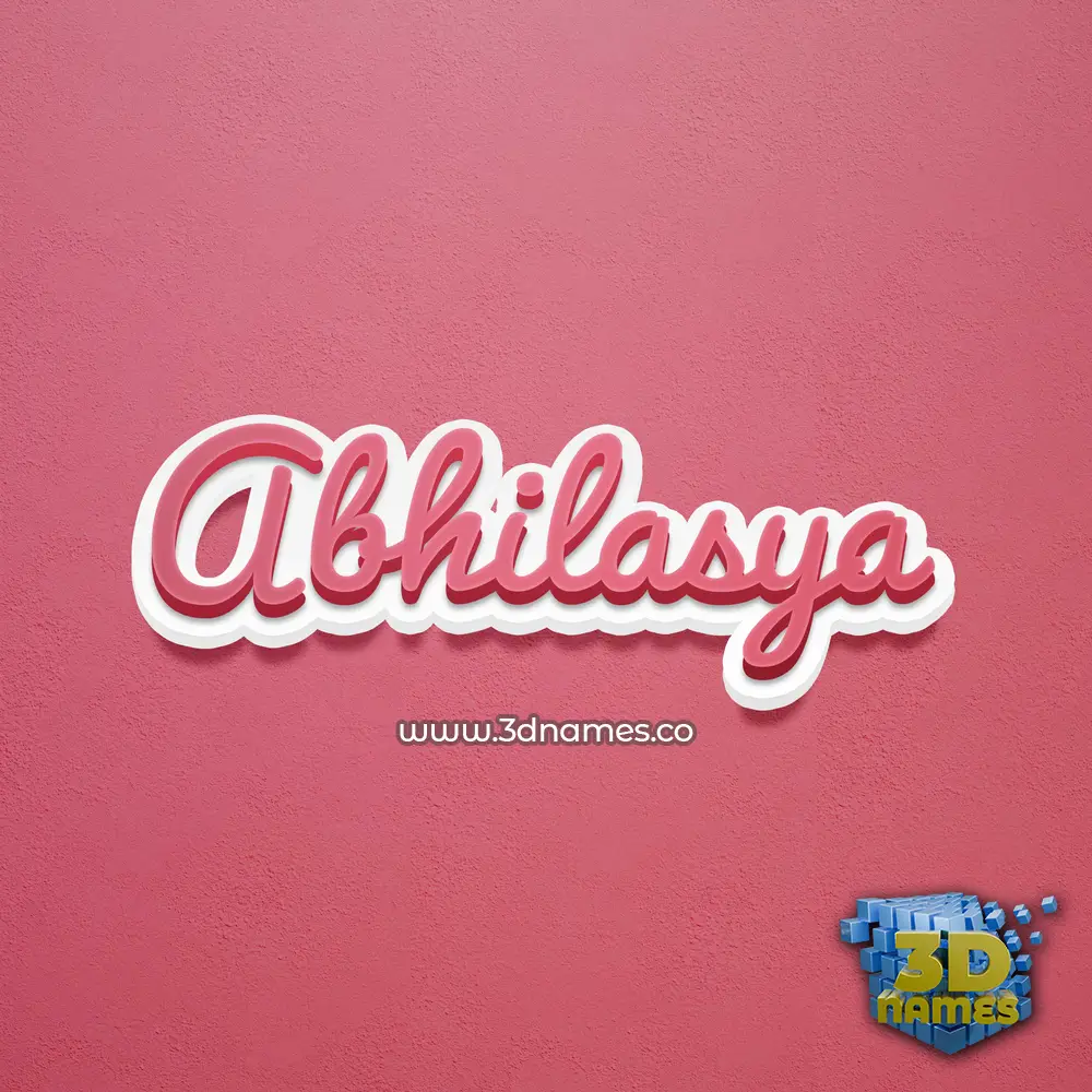 abhilasya in Red Scribble style - 3D name wallpaper