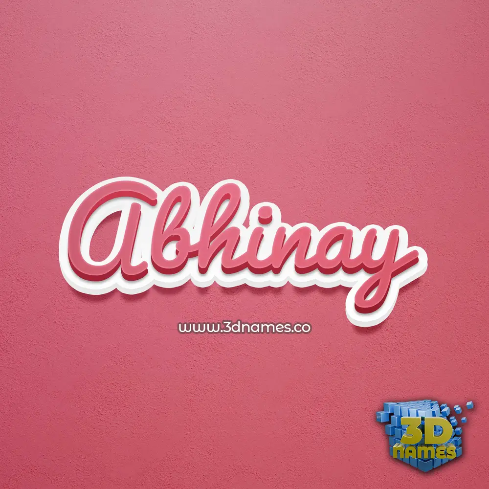 abhinay in Red Scribble style - 3D name wallpaper