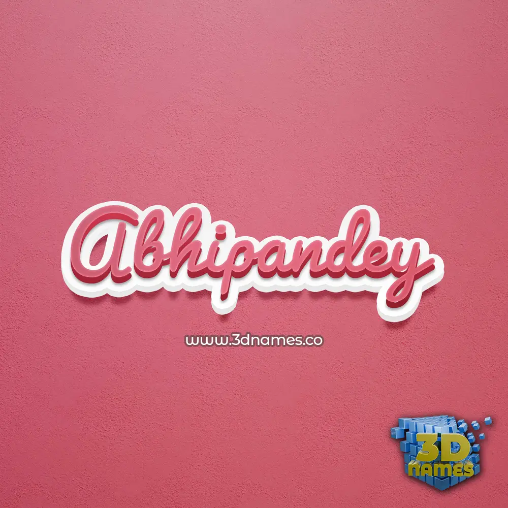 abhipandey in Red Scribble style - 3D name wallpaper