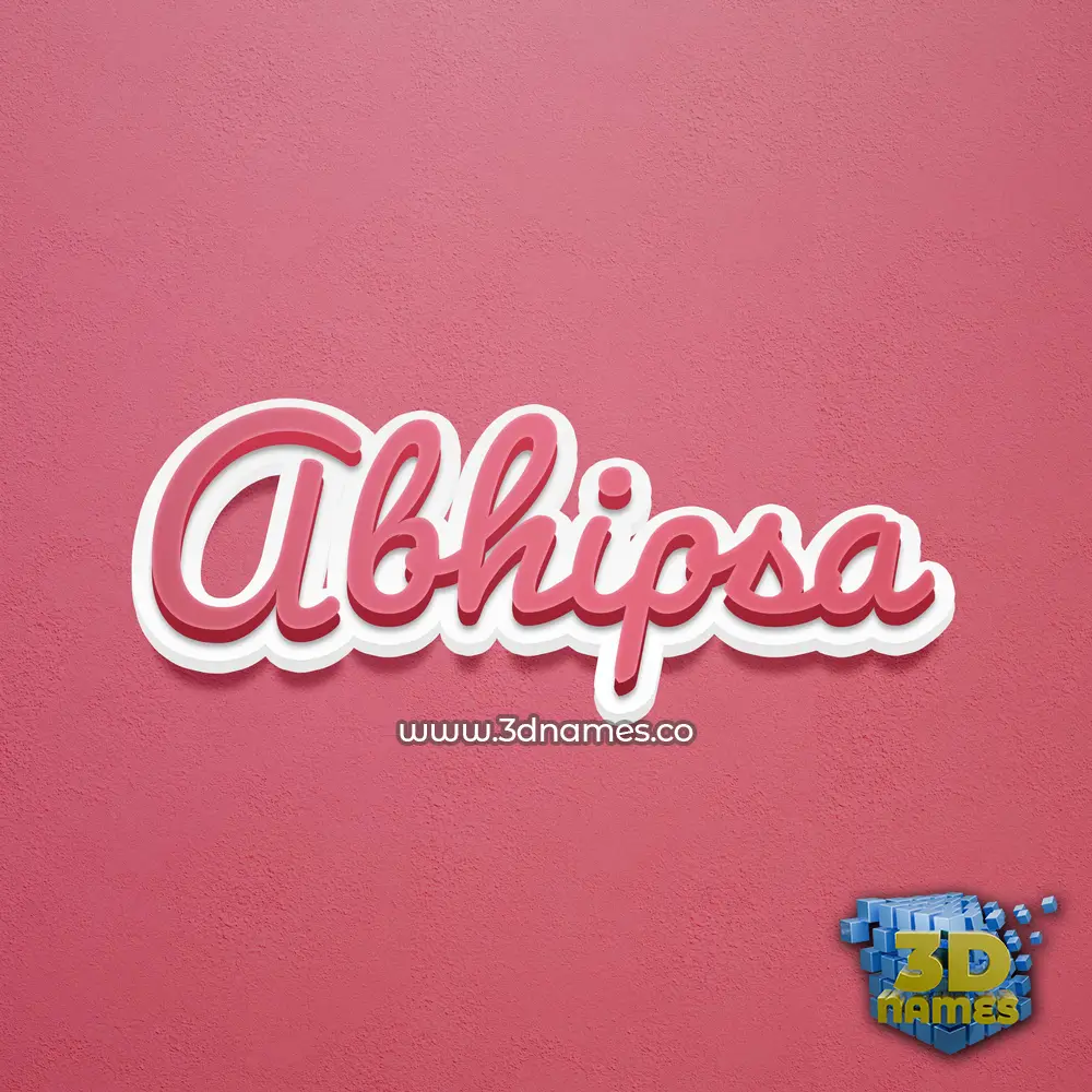 abhipsa in Red Scribble style - 3D name wallpaper