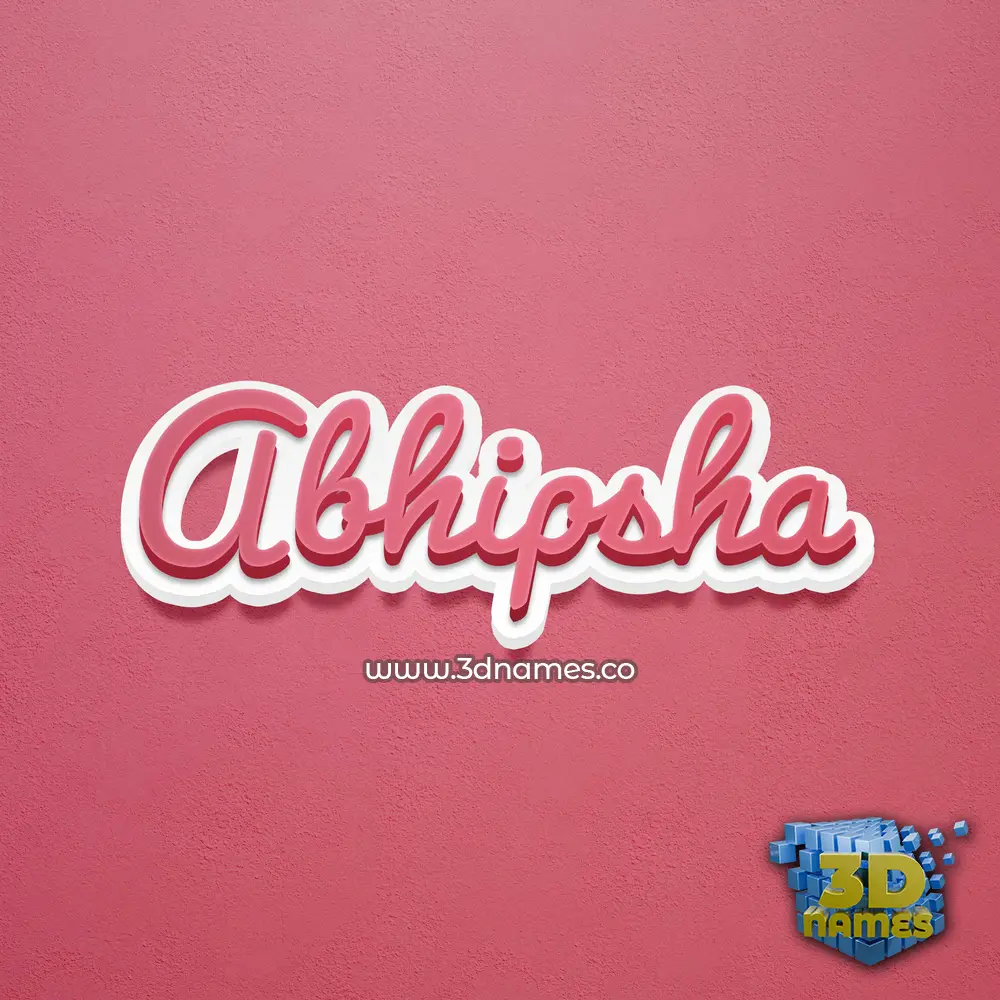 abhipsha in Red Scribble style - 3D name wallpaper