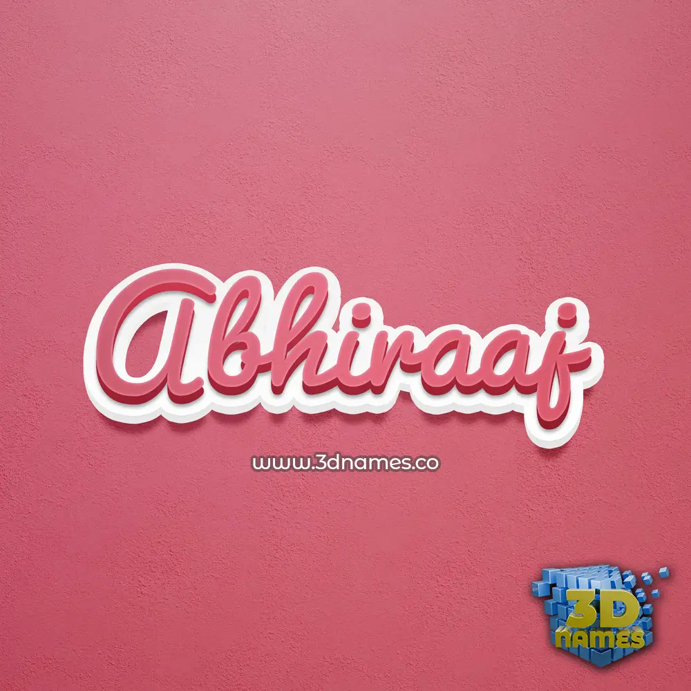 abhiraaj in Red Scribble style - 3D name wallpaper