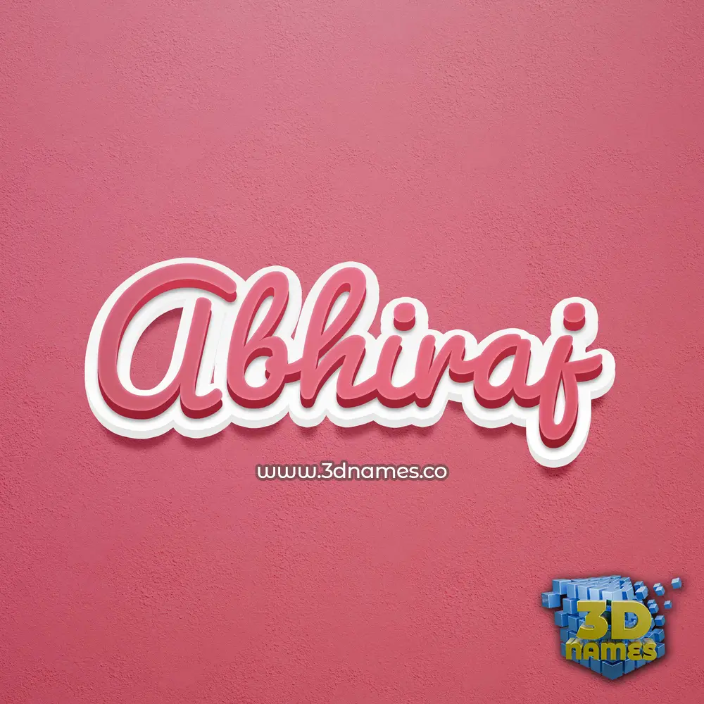 abhiraj in Red Scribble style - 3D name wallpaper
