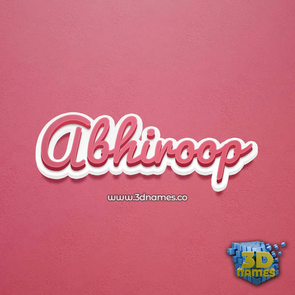 abhiroop in Red Scribble style - 3D name wallpaper