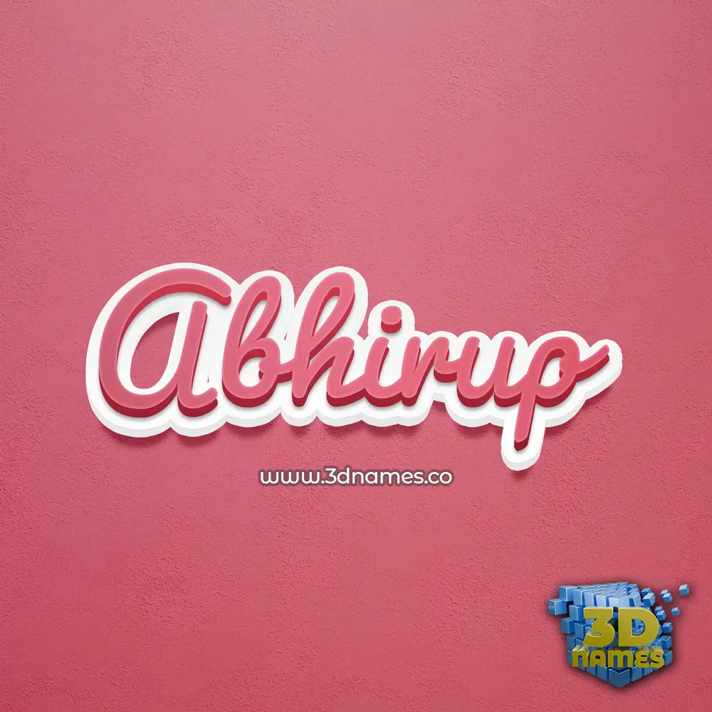 abhirup in Red Scribble style - 3D name wallpaper