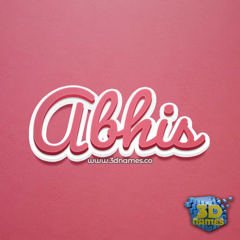 abhis in Red Scribble style - 3D name wallpaper