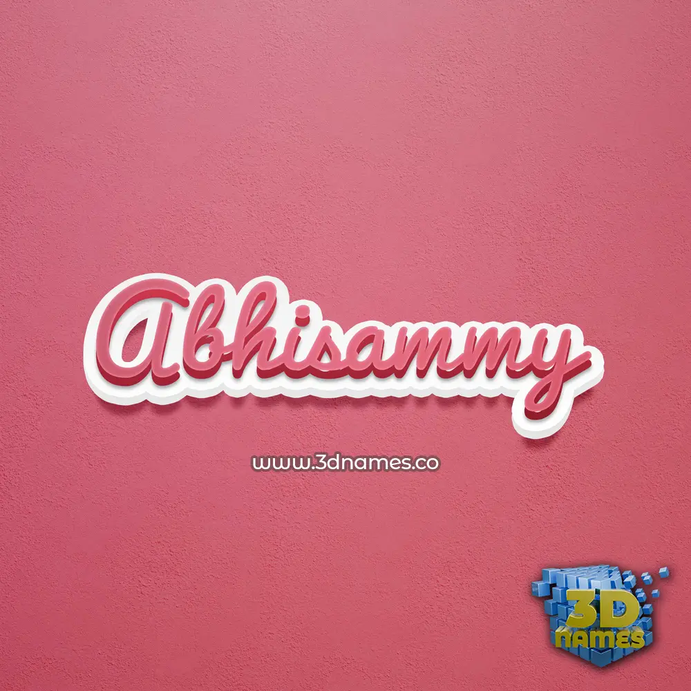 abhisammy in Red Scribble style - 3D name wallpaper