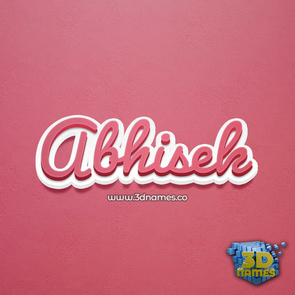 abhisek in Red Scribble style - 3D name wallpaper