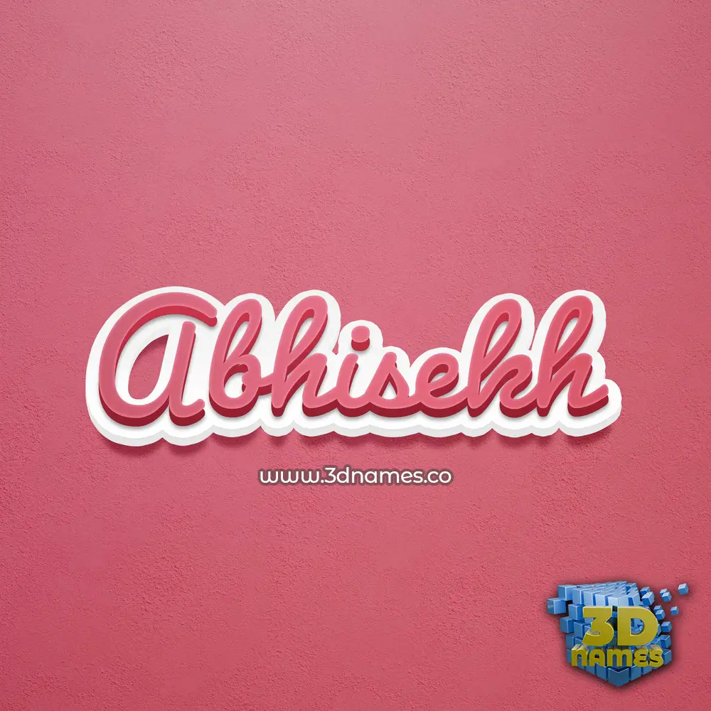 abhisekh in Red Scribble style - 3D name wallpaper