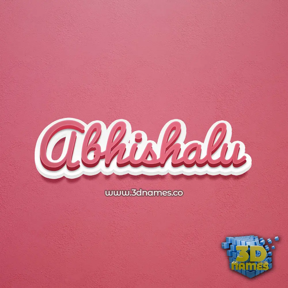 abhishalu in Red Scribble style - 3D name wallpaper