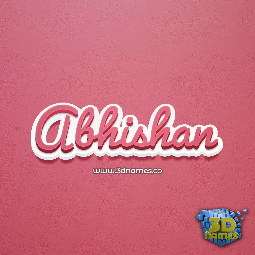 abhishan in Red Scribble style - 3D name wallpaper