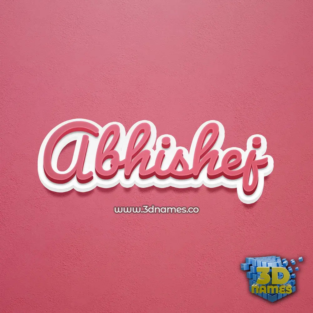 abhishej in Red Scribble style - 3D name wallpaper