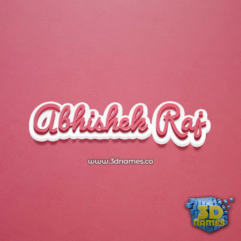 abhishek raj in Red Scribble style - 3D name wallpaper