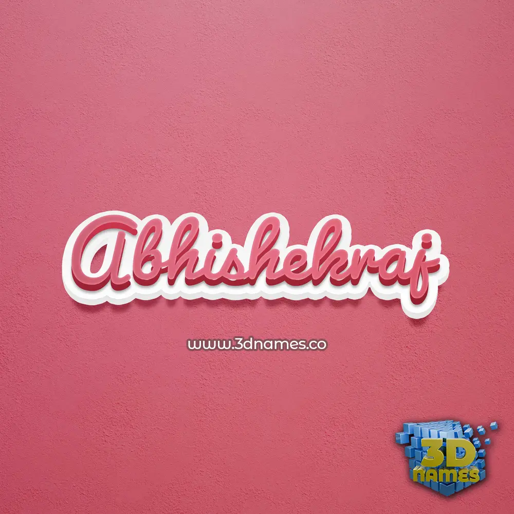 abhishekraj in Red Scribble style - 3D name wallpaper