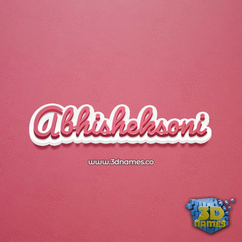 abhisheksoni in Red Scribble style - 3D name wallpaper