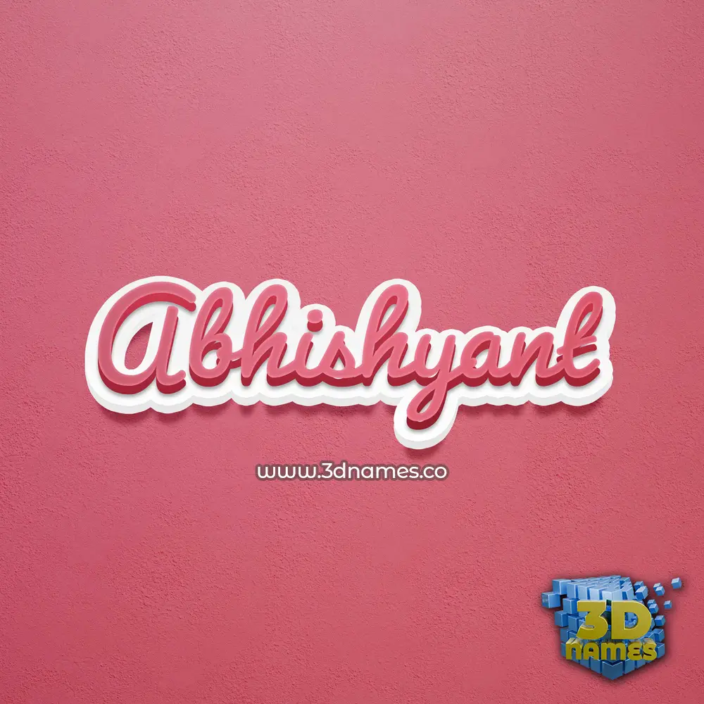 abhishyant in Red Scribble style - 3D name wallpaper