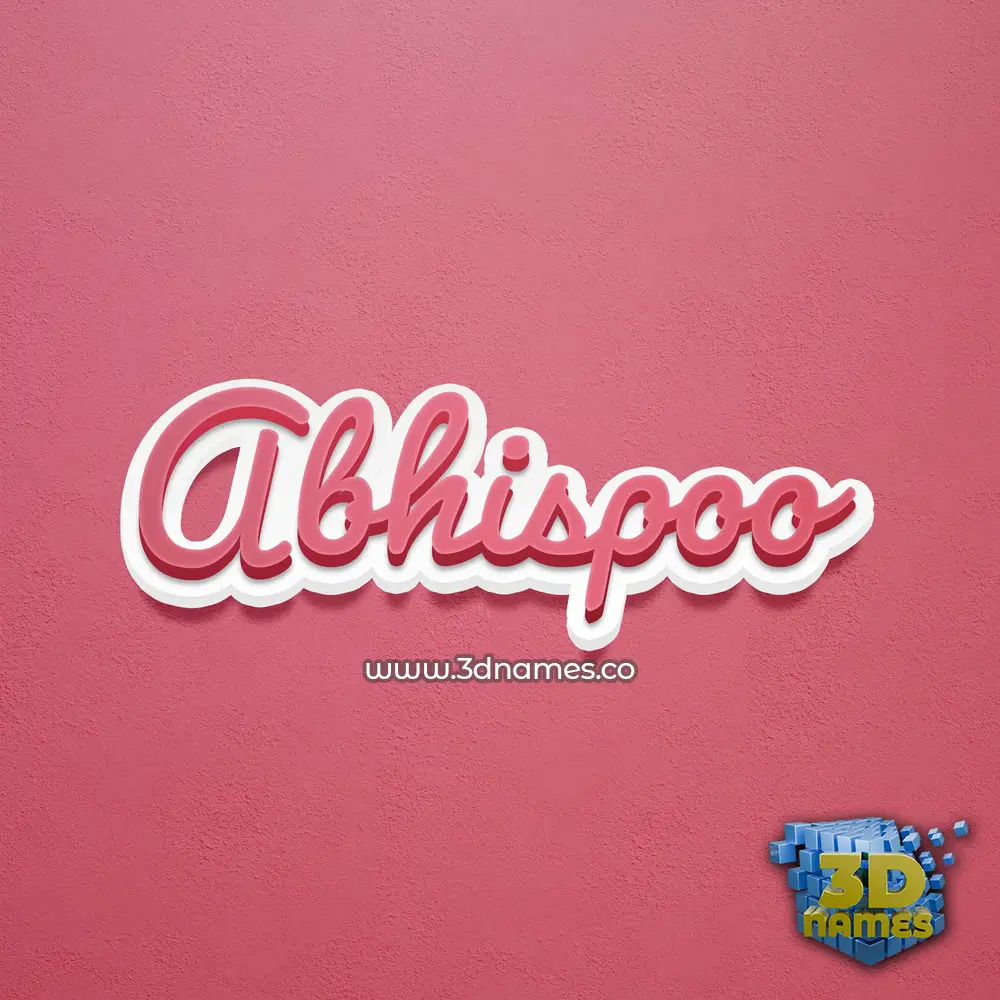 abhispoo in Red Scribble style - 3D name wallpaper