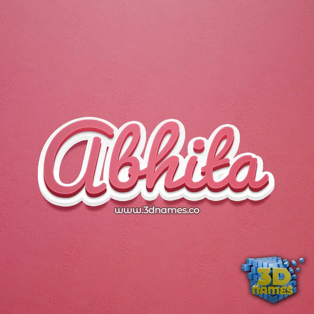 abhita in Red Scribble style - 3D name wallpaper