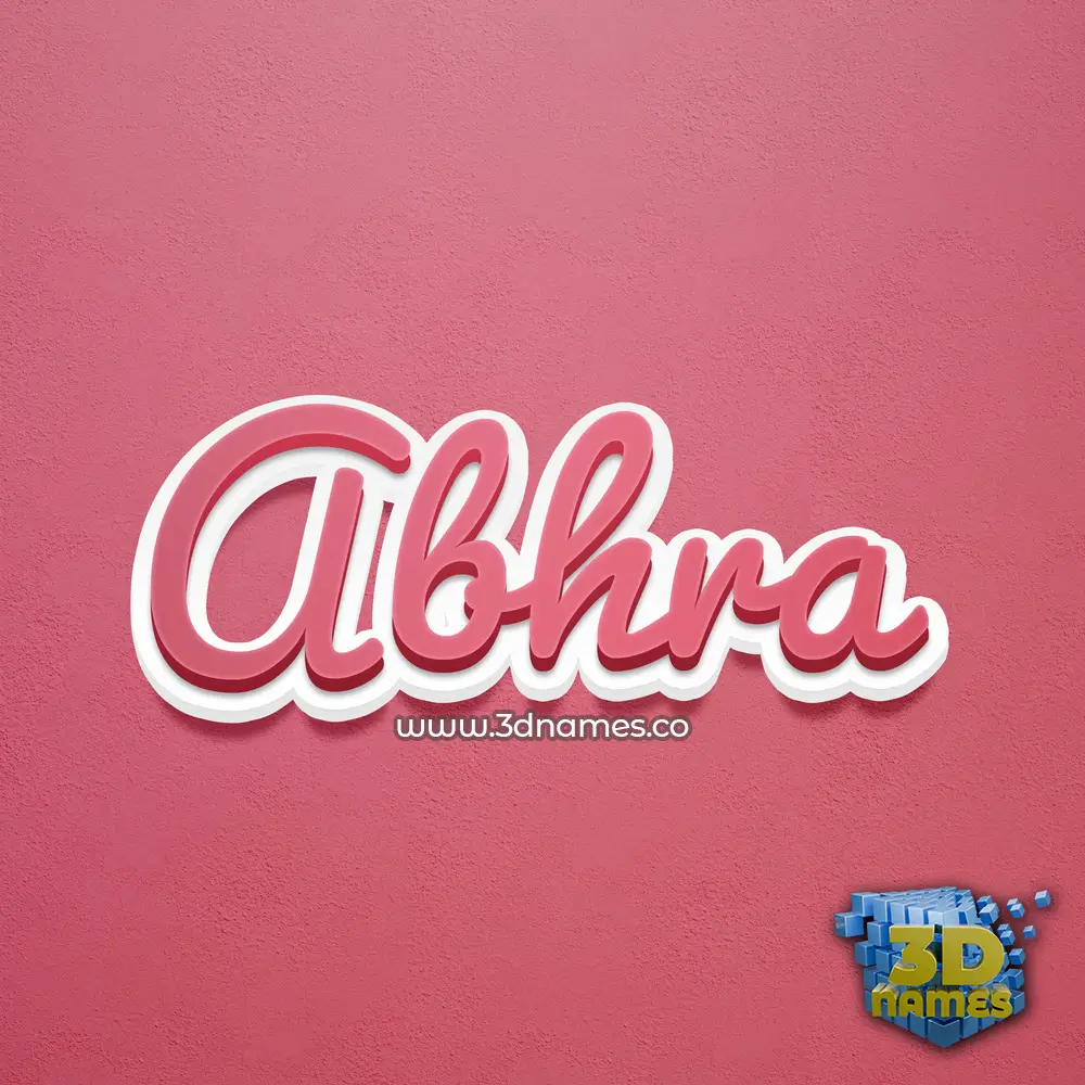 abhra in Red Scribble style - 3D name wallpaper
