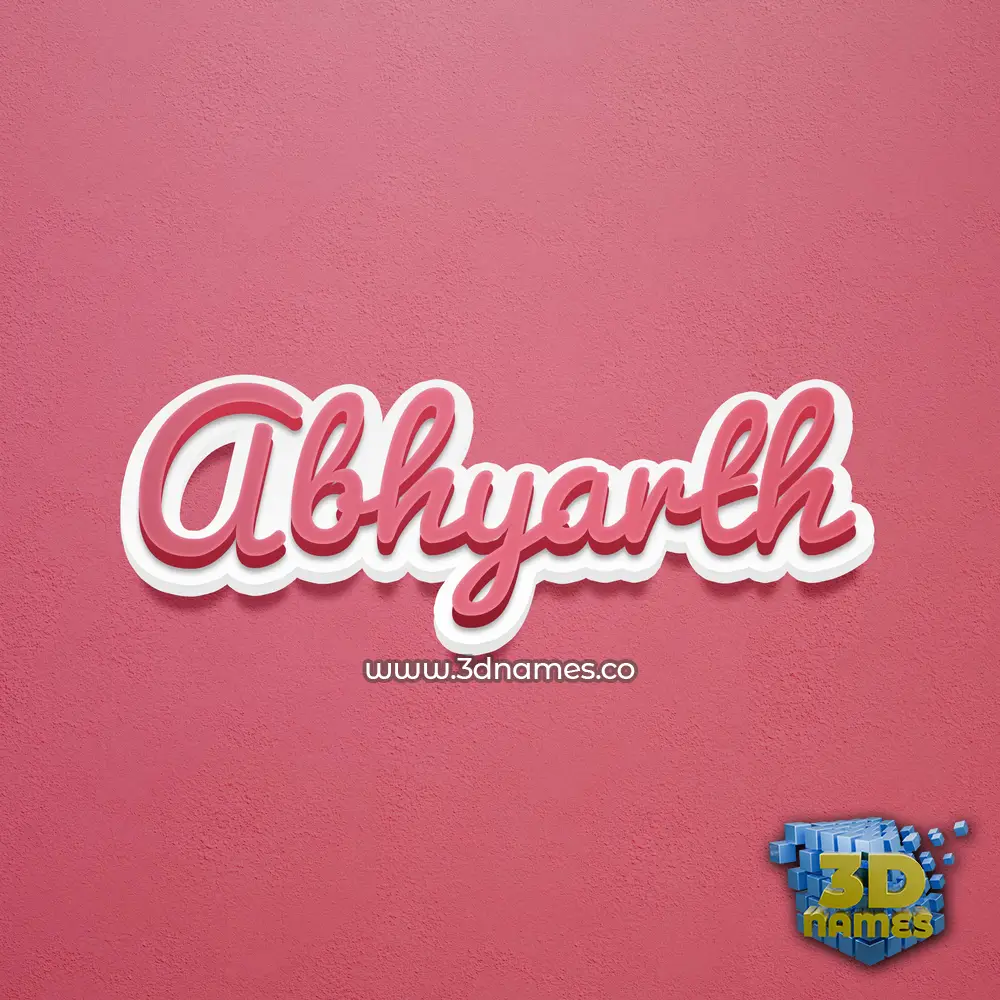 abhyarth in Red Scribble style - 3D name wallpaper
