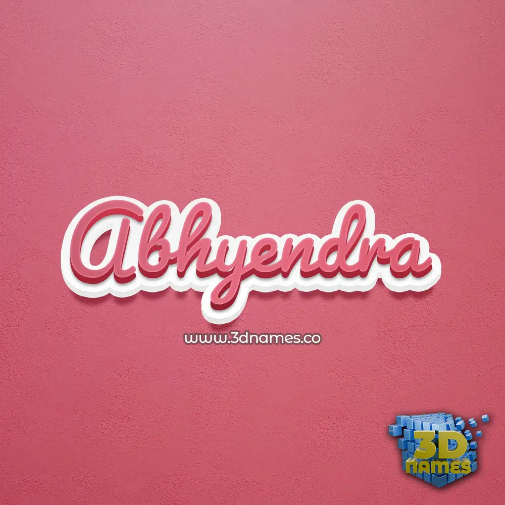 abhyendra in Red Scribble style - 3D name wallpaper