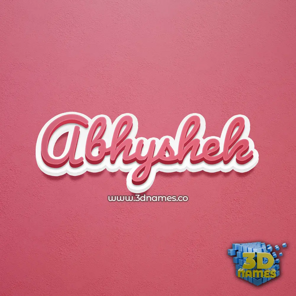 abhyshek in Red Scribble style - 3D name wallpaper