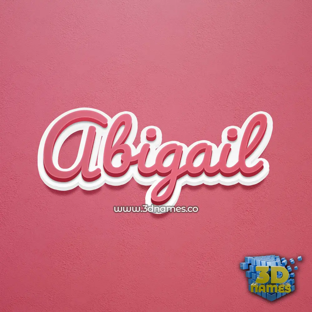 abigail in Red Scribble style - 3D name wallpaper
