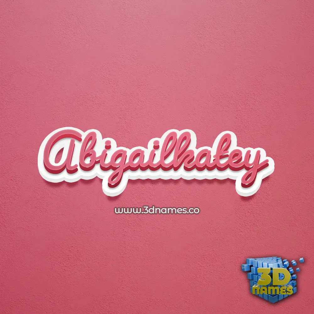 abigailkatey in Red Scribble style - 3D name wallpaper