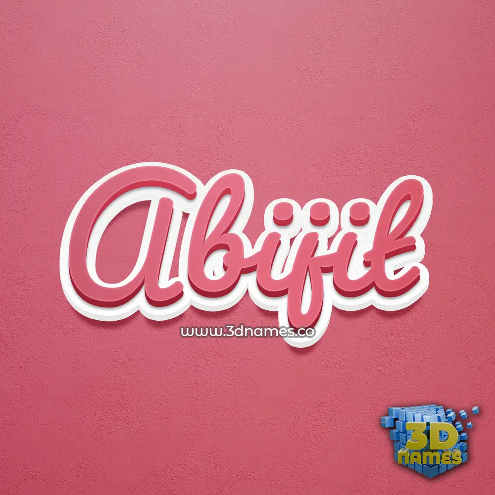 abijit in Red Scribble style - 3D name wallpaper